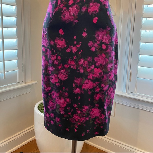 LELA ROSE Half-Sleeve watercolor Floral-print dress size 6 - Picture 8 of 12